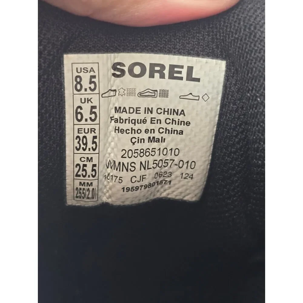 Sorel Waterproof Black Suede Wedge Sneaker Boot 8.5 NWT Fall Athleisure Travel
